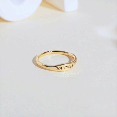 Engagement Stacking Rings in 925 Sterling Silver Personalized and Elegant Design