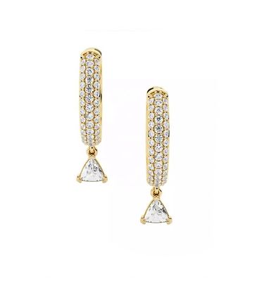 ৯২৫ স্টার্লিং সিলভারের গোলাপী সোনার প্রলেপ এবং ৫০ জোড়া ন্যূনতম পরিমাণে থার্ড পার্টি অ্যাপ্রাইজাল ডায়মন্ড হুপ কানের দুল