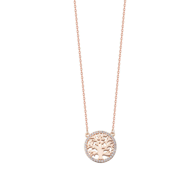 পার্টি উপলক্ষ 18K স্বর্ণ Plated Sterling Silver Tree of Life মহিলাদের জন্য দুল নেকলেস