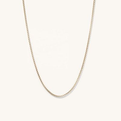 হস্তনির্মিত 18K গোল্ড প্ল্যাটেড গোল্ড বক্স দ্রুত শিপিং এবং কাস্টমাইজযোগ্য লোগো সহ নেকলেস চেইন