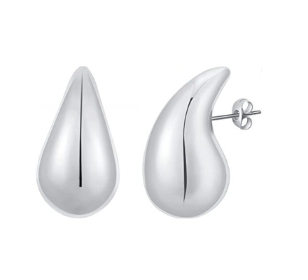 কাস্টমাইজড লোগো 18K গোল্ড প্ল্যাটেড Teardrop Hollow Stud Earring for Girls জুয়েলারী পার্টি