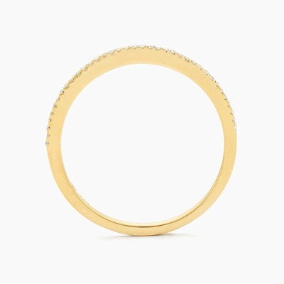 গরম আইটেম 18K স্বর্ণ Plated অর্ধেক অনন্তকাল Stackable 925 স্টার্লিং সিলভার মহিলাদের ব্যান্ড রিং