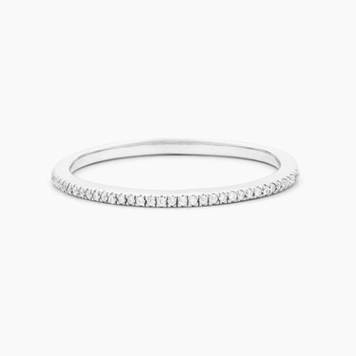 গরম আইটেম 18K স্বর্ণ Plated অর্ধেক অনন্তকাল Stackable 925 স্টার্লিং সিলভার মহিলাদের ব্যান্ড রিং
