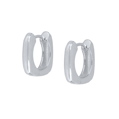 EARRINGS রিয়েল 18K গোল্ড Plated হুপ Huggie স্টার্লিং সিলভার 925 মহিলাদের জন্য গয়না মেয়েরা