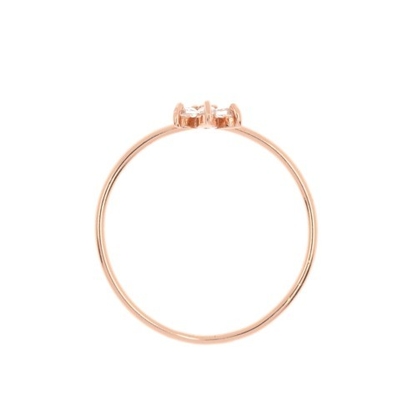 আড়ম্বরপূর্ণ 18K সোনার Vermeil চার Topaz Gemstones ফুল 925 স্টার্লিং সিলভার রিং