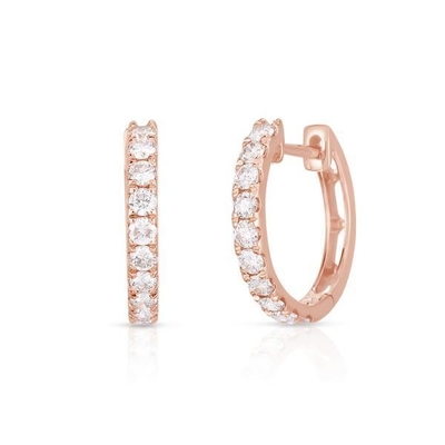গয়না প্রকার EARRINGS 18K Gold Plated CZ Sleeper Hoop for Women's 925 Sterling Silver (মহিলাদের জন্য 925 স্টার্লিং সিলভার)