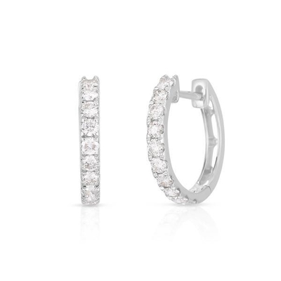 গয়না প্রকার EARRINGS 18K Gold Plated CZ Sleeper Hoop for Women's 925 Sterling Silver (মহিলাদের জন্য 925 স্টার্লিং সিলভার)