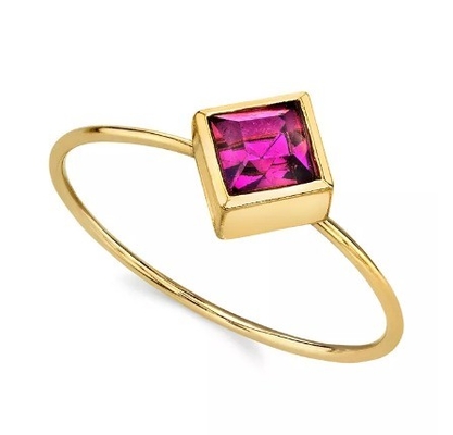 14K সোনার ডুবিয়ে Cubic Zirconia ক্রিস্টাল রিং OEM Rhinestone রিং
