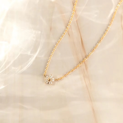 925 স্টার্লিং সিলভার ফুলের নেকলেস, সূক্ষ্ম ট্রেন্ডি রোডিয়াম প্লেটেড, বাগদান, বিবাহ বা পার্টির জন্য উপযুক্ত উপহার, বান্ধবী জন্য