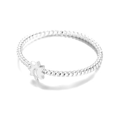 ৯২৫ স্টার্লিং সিলভার মুন সান রিং ১৮কে গোল্ড প্লেটেড unisex জুয়েলারি