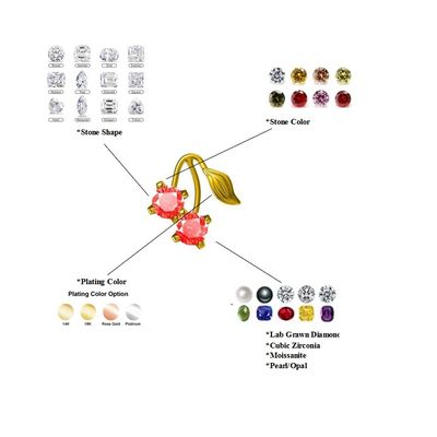 ৯২৫ স্টার্লিং সিলভার ১৮কে গোল্ড প্লেটেড প্রজাপতি স্টাড ইয়াররিংস ১.৫ গ্রাম