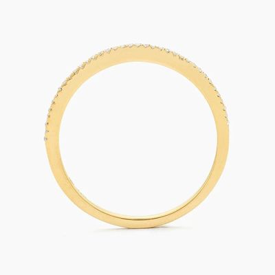 গরম আইটেম 18K স্বর্ণ Plated অর্ধেক অনন্তকাল Stackable 925 স্টার্লিং সিলভার মহিলাদের ব্যান্ড রিং