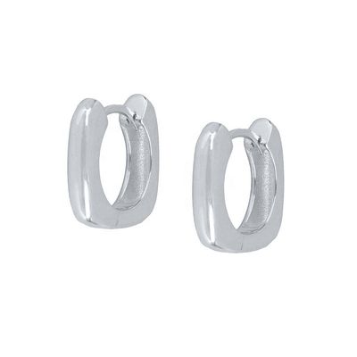 EARRINGS রিয়েল 18K গোল্ড Plated হুপ Huggie স্টার্লিং সিলভার 925 মহিলাদের জন্য গয়না মেয়েরা