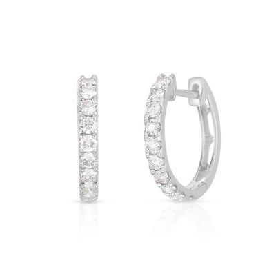 গয়না প্রকার EARRINGS 18K Gold Plated CZ Sleeper Hoop for Women's 925 Sterling Silver (মহিলাদের জন্য 925 স্টার্লিং সিলভার)