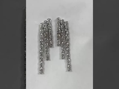 হোয়াইট ওভাল স্টোন টেনিস নেকলেস