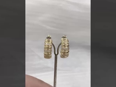 পরিবেশ বান্ধব 18K গোল্ড প্ল্যাটেড মাল্টি ছোট ডট মণির হুপ কানের দুল মহিলাদের জন্য মেয়েদের জন্য 2021